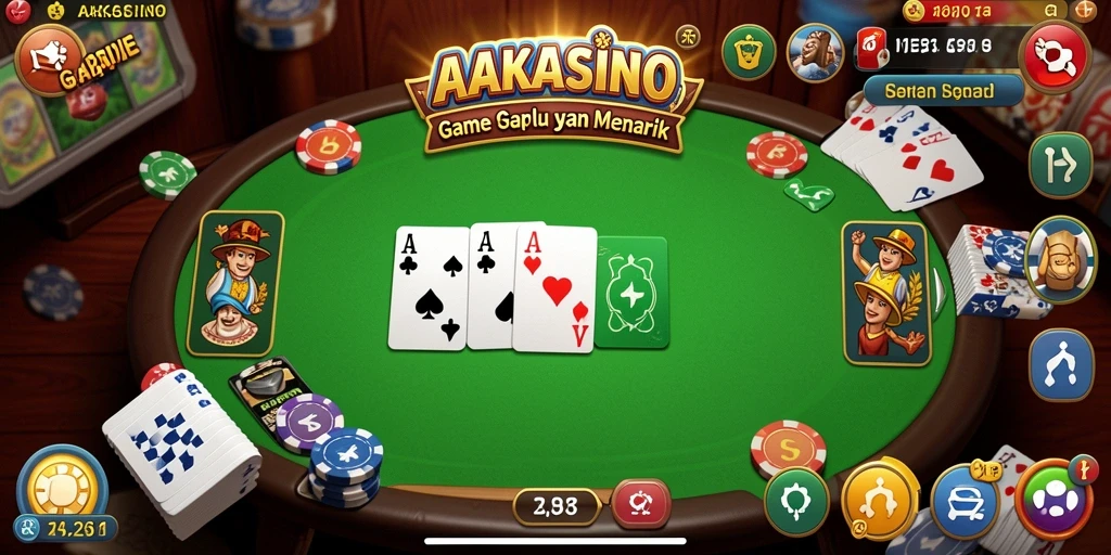 Tampilan menarik dari gameplay Gaple di AAKASINO.