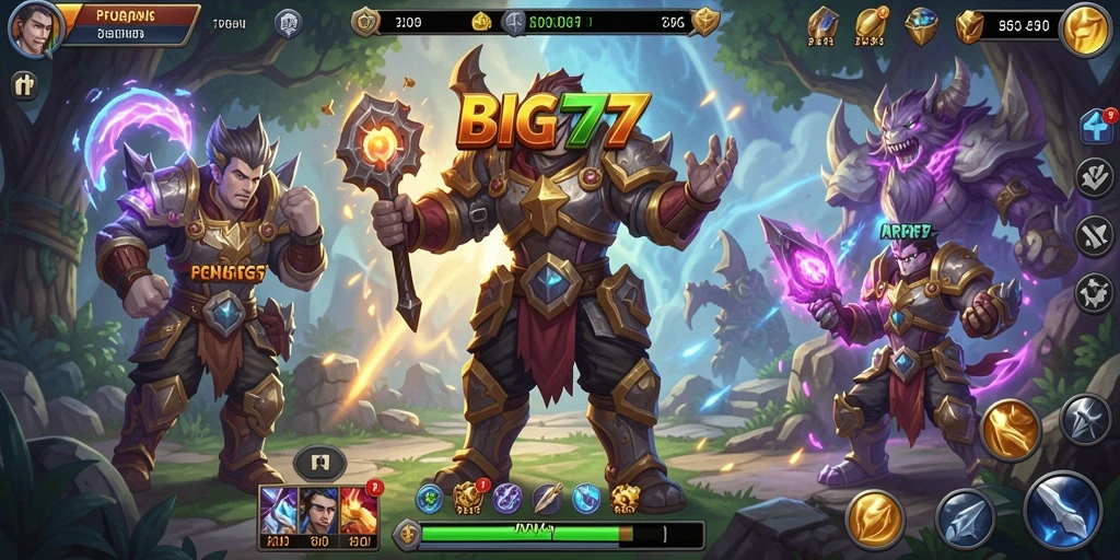 Tampilan gameplay epik BIG777 dengan aksi seru di dunia ARPG.