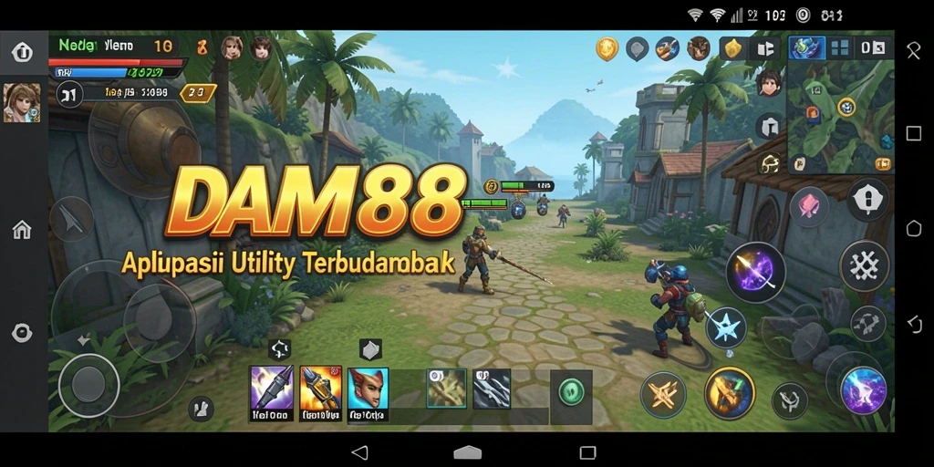 Screenshot utama DAM88 menampilkan antarmuka aplikasi Utility yang menarik.