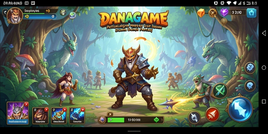 Tampilan menawan dari gameplay RPG di DANAGAME.