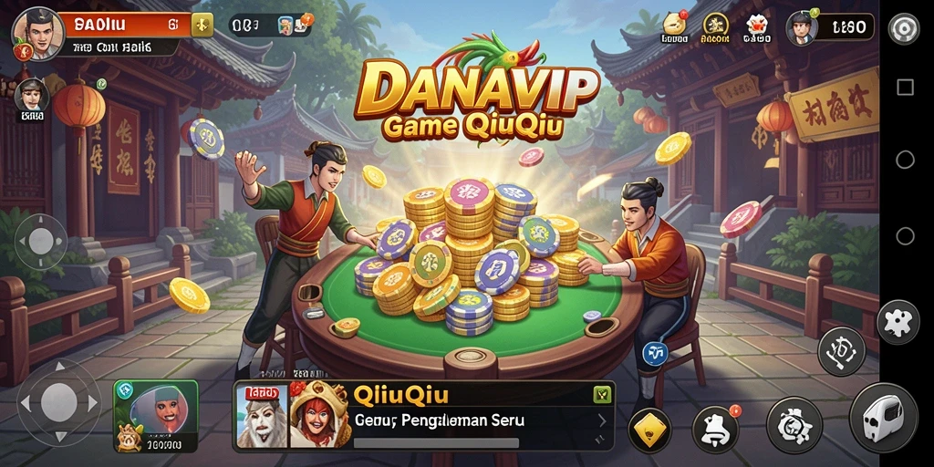 Tampilan gameplay QiuQiu seru di DANAVIP.