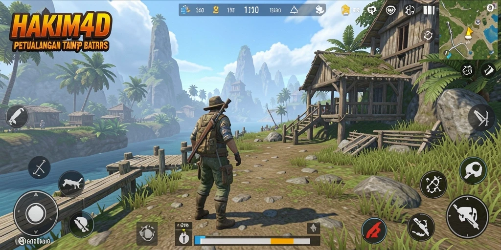 Screenshot gameplay HAKIM4D menampilkan eksplorasi dunia luas yang penuh petualangan.