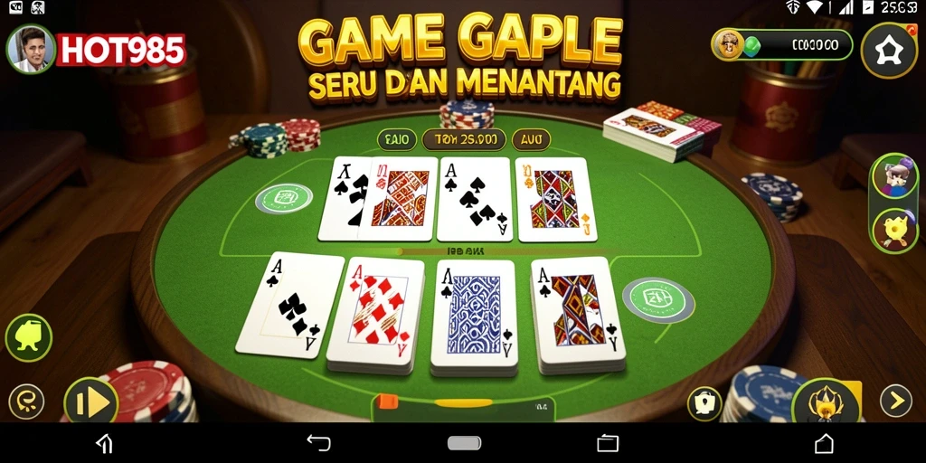 Gameplay menarik dan seru dari HOT985 dalam permainan Gaple.