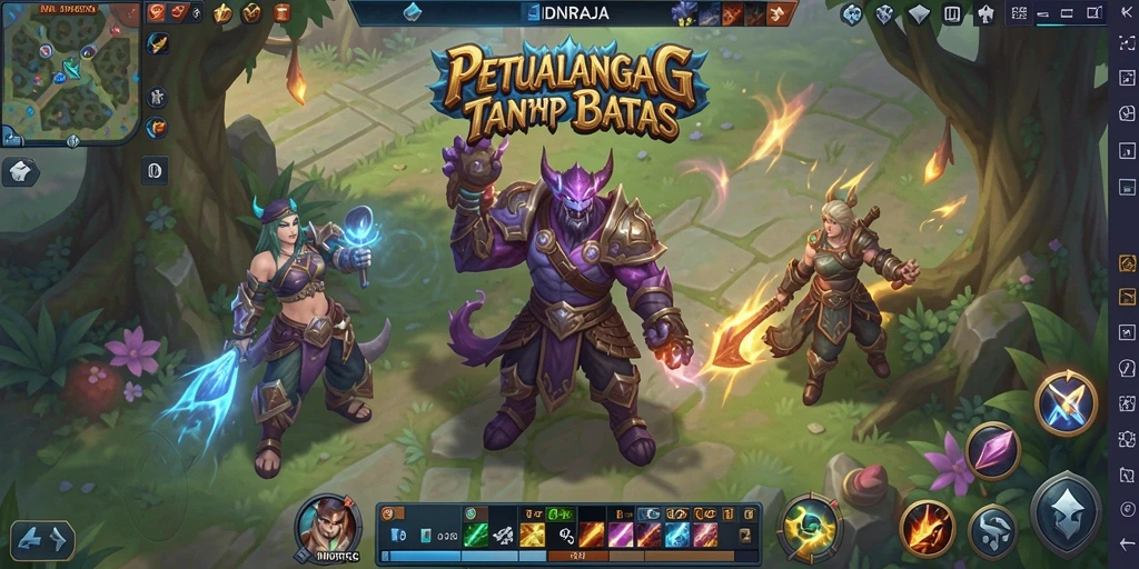 Gameplay seru di dunia fantasi IDNRAJA.