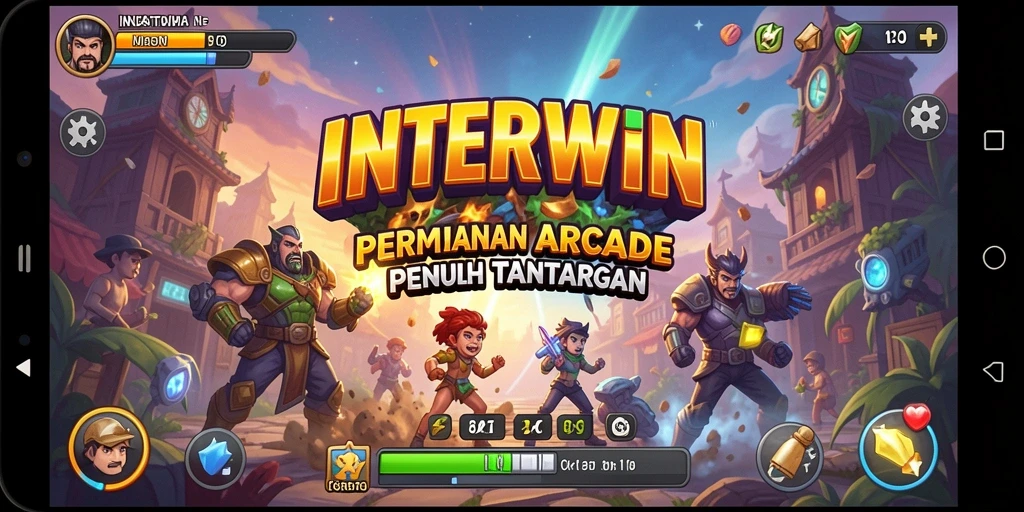 Tampilan gameplay INTERWIN yang menegangkan di level-menengah.