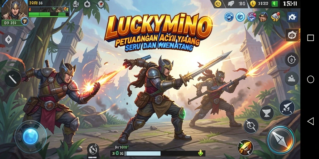 Screenshot LUCKYMINO menampilkan aksi mendebarkan dalam gameplay.