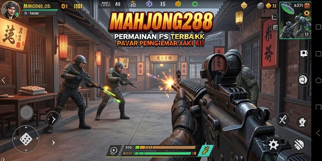 Tangkapan layar aksi seru dalam MAHJONG288 menunjukkan gameplay FPS menarik.