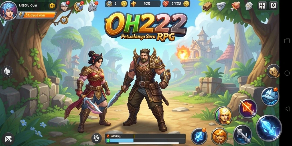 Tampilan gameplay seru dalam dunia RPG yang fantastis.