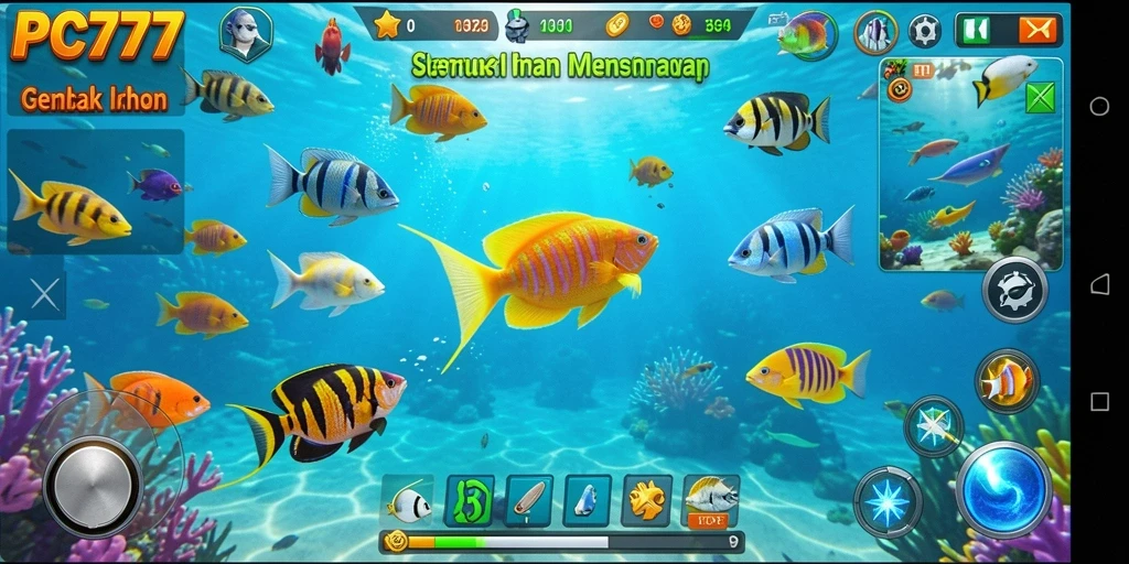 Gameplay seru PC777 yang menampilkan aksi tembak ikan.