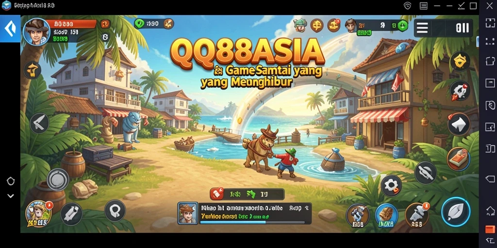 Tampilan gameplay QQ88ASIA yang ceria dan menarik untuk dimainkan.