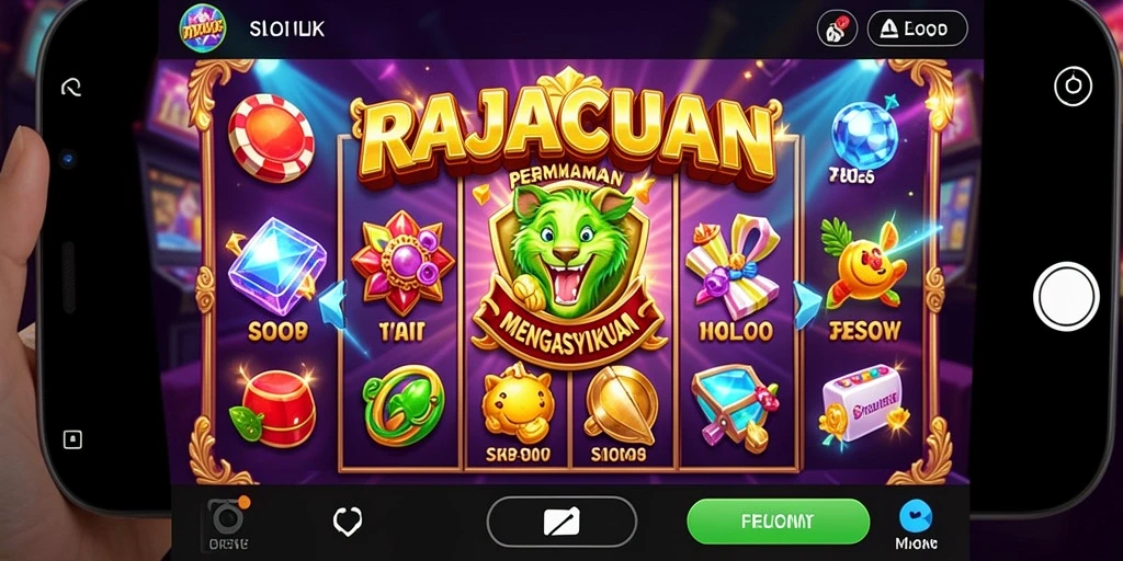 Gameplay seru RAJACUAN dengan tampilan visual menarik.