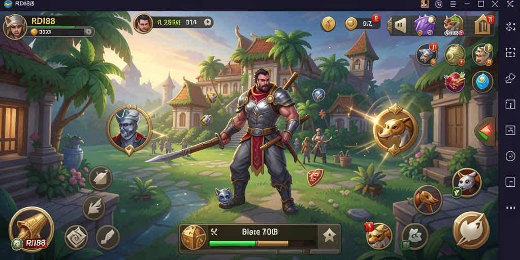 Gambar menampilkan gameplay menarik dari RDI88 saat membangun bisnis Tycoon.