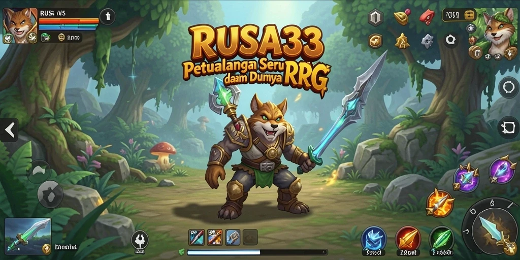 Screenshot utama RUSA33 menampilkan aksi seru dalam dunia RPG.