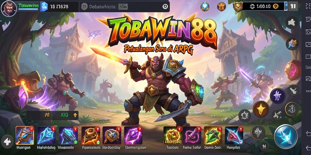 Tampilan gameplay menakjubkan dari TOBAWIN88 yang penuh aksi ARPG.