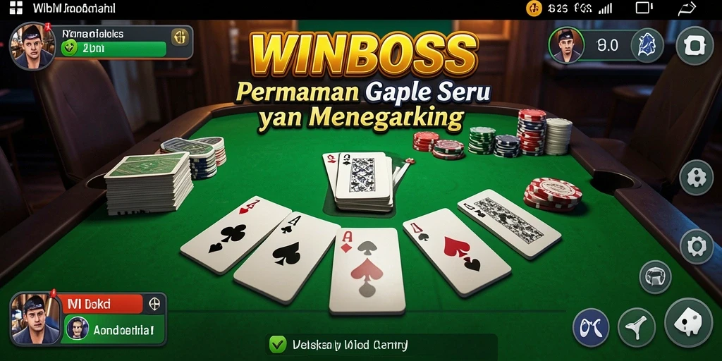 Tampilan gameplay Gaple yang menarik di WINBOSS