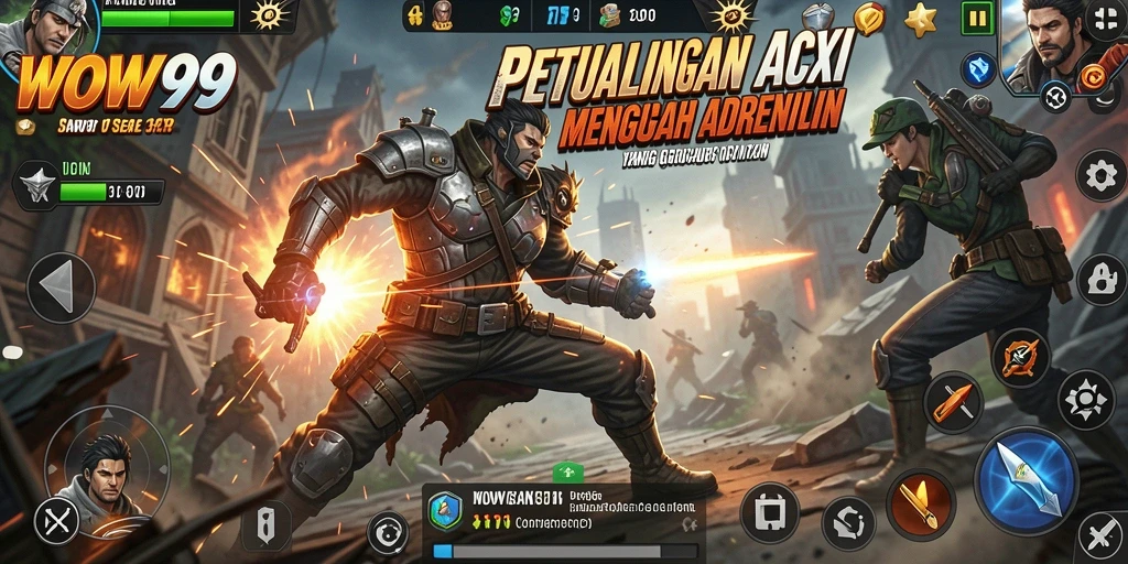 Tampilan menegangkan dari gameplay WOW99 yang penuh aksi.
