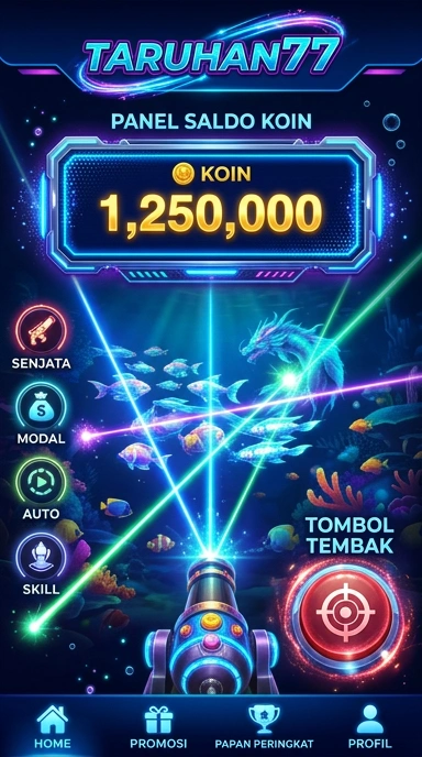 Tampilan antarmuka pengguna yang intuitif dari taruhan77.